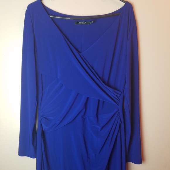 ralph lauren royal blue dress